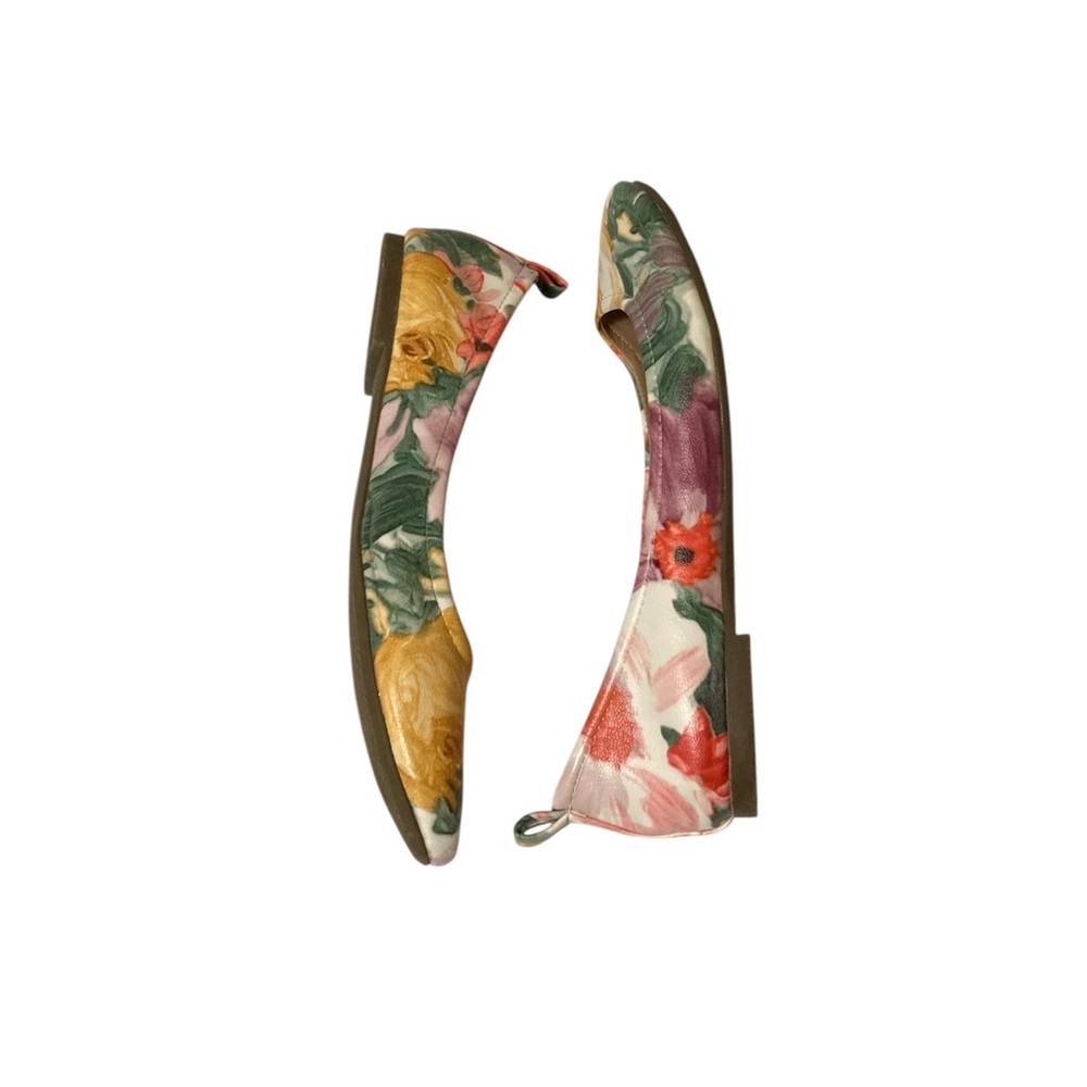 Falls Creek Size 7 Floral Watercolor Ballet Flats - Picture 7 of 12